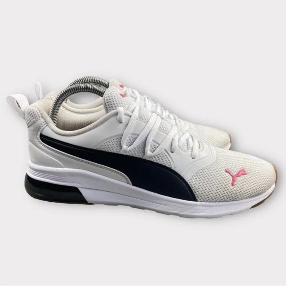 Puma Electron Star Running Shoes Womens 10 Sneakers White Black 371778-01‎